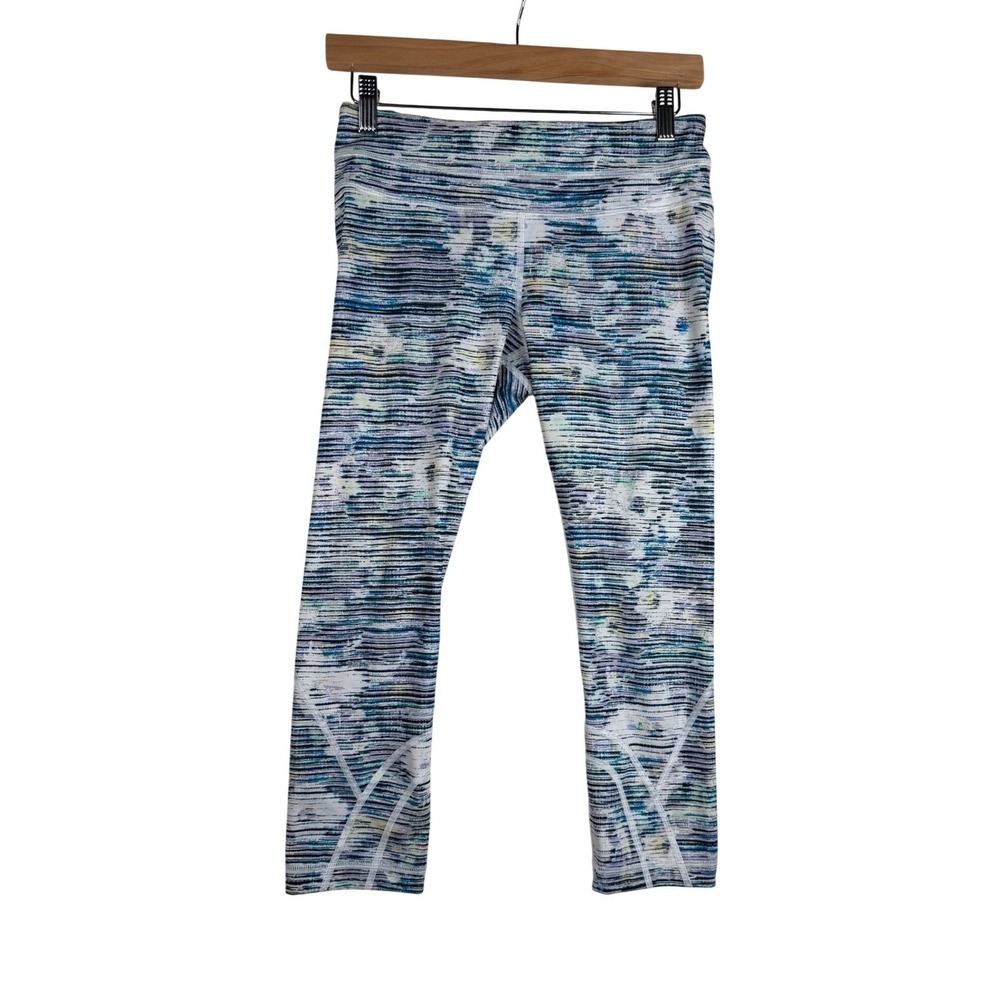 Lululemon Wunder Under Crop Leggings size‎ 6 Blurry Belle Multicolor Print